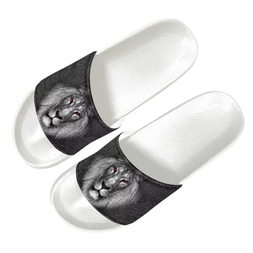 Men's Casual Sandal Slippers Outdoor Indoor Slide for Men White Sole for Beach Pool Shower2