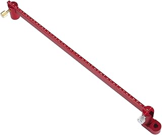 Generic Imperial 300mm Woodworking Compass Scribe, Aluminum Adjustable Drawing Circle Ruler, Woodworking Compass Tool, Compass Drawing Tool, Center Finder Fixed-Point Circle Line Marking Gauge, Red