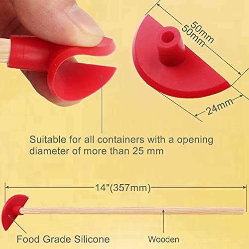 Grattoir à bouteille silicone flexible réutilisable manche 14 pouces