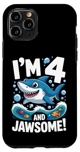I'm 4 and Jawsome Shark 4΂̒a qp X}zP[X iPhone 11 Pro p