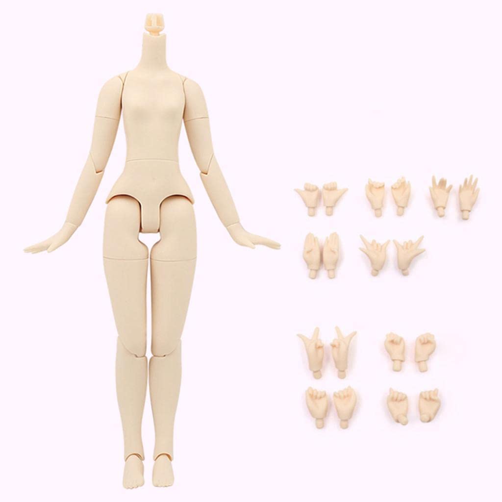 Female Doll Körper Blythe Doll Customize Puppenkörper Puppenfigur Blankopuppe Austauschbarer Körper für Ersatzteilbedarf Restaurierung Hobb, Natürlich, 20 cm