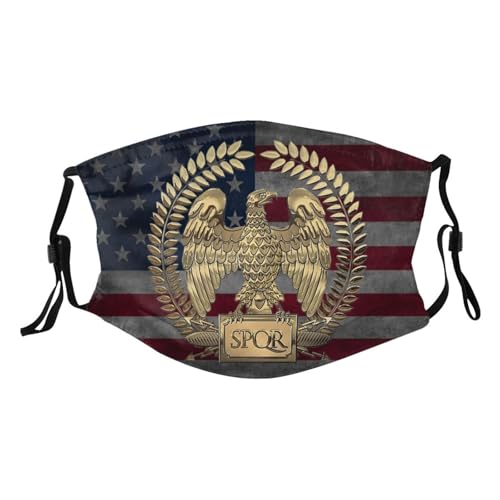 Gold Roman Imperial Eagle SPQR Adult Dust Mask Adjustable Dust Face with 2 Filter3