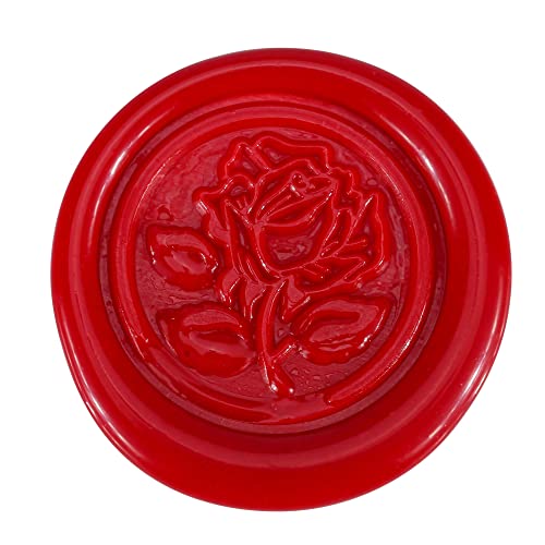 Yoption 5Pcs Sealing Wax Sticks, Vintage Totem Fire Manuscript Bright Red Wax Seal Sticks With Wicks, Sealing Wax For Wax Seal Stamp #TOP4