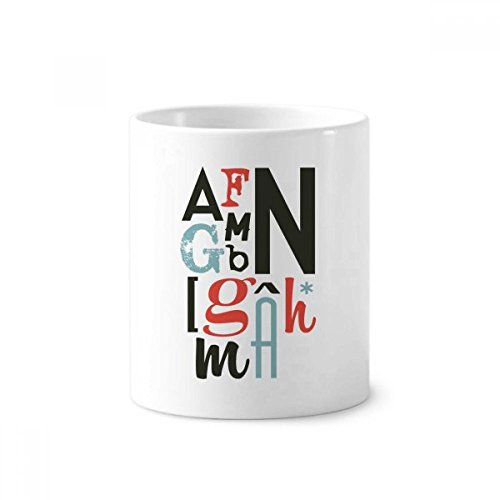 Tasse blanche en céramique élégante pour brosse à dents ou cadeau de bureau créatif 350ml
