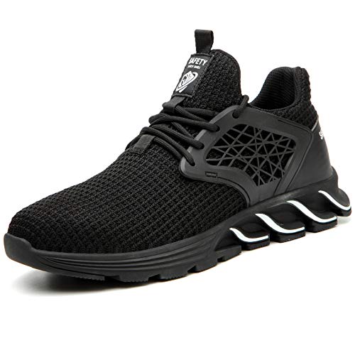 FENLERN X`[gDV[Y p y ~fBA&ChTCY SC KȍƌCXj[J[ Ȃ Colchon de Aire Zapatos de Trabajo para Mujer, ubN, 27.5 cm