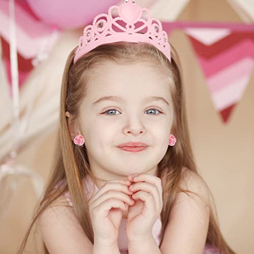 Image of Kids Clip On Earrings for Girls 20 /30 /40 Pairs Hypoallergenic Clip on Earrings for Kids Cute Animal Earrings for Little Girls Jewelry Set Party Favor Gift