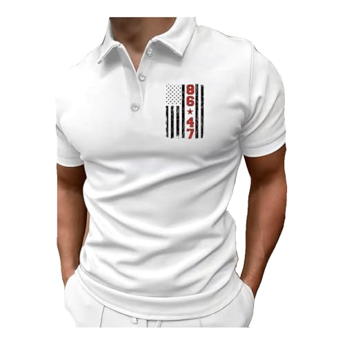 Men's 8647 Printed Polo Shirt Foxtrot Delta Tango Patriotic Shirt - Main Image