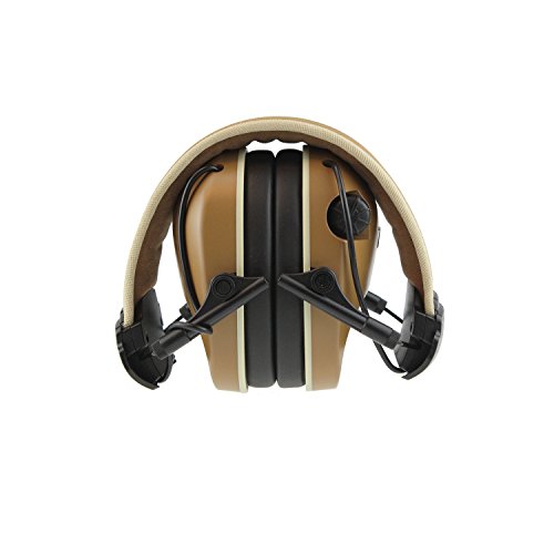 Radians Remington NRR 23 dB Premium Electronic Earmuff, Khaki/Gold