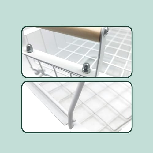Frutero de cocina Relaxdays de doble altura con asas metálicas para fruta fresca 8