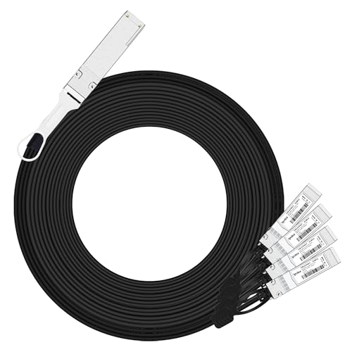 ipolex 40G QSFP+ to 4x10G SFP+ Breakout DAC Twinax Cable for Cisco QSFP-4SFP10G-CU3M, 3-Meter(10ft), 40GBASE-CR4 Direct Attach Copper(DAC) Passive Copper Cable, for Cisco, Ubiquiti and More