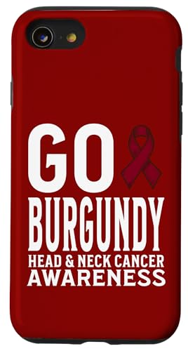 Go Burgundy Head and Neck Cancer Awareness Support Gifts �X�}�z�P�[�X iPhone SE (2020) / 7 / 8 �p
