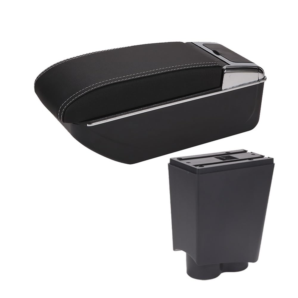 Aierdeyp D3 Black White Nousb Car Armrest Box For Fiat 500 2000-2009 2010 2011