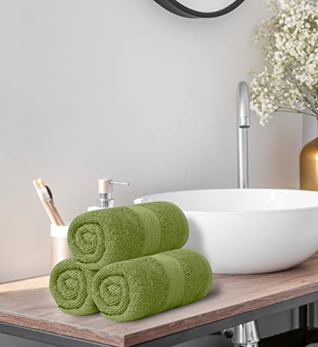 Avalon Towels Luxury Washcloths Value Pack Of 12 – Premium Cotton, Soft & Absorbent Wash Cloths For Body And Face, Hotel And Spa Quality Wash Clothes, Quick Dry And Machine Washable (Sage Green) #TOP2
