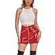 Rock Damen kurz Leder Damen Wetlook Sexy Rock Minirock Damen sexy Wetlook Lederrock Damen Wetlook Rock Latex Rock Damen kurz Lackleder sexy offener Rock Erotischer kurzer Rock mit Reißverschluss（XL）