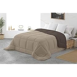 Edredon Cafe Energy Colors Textil - Hogar Relleno, Edredón nórdico Bicolor/Reversible 350 Gramos (Beige, Cama 135 (220 x 220 cm))