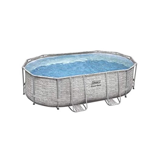 Bestway 16ft x 10ft x 42in Oval Power Steel Above Ground Swimming Pool Set