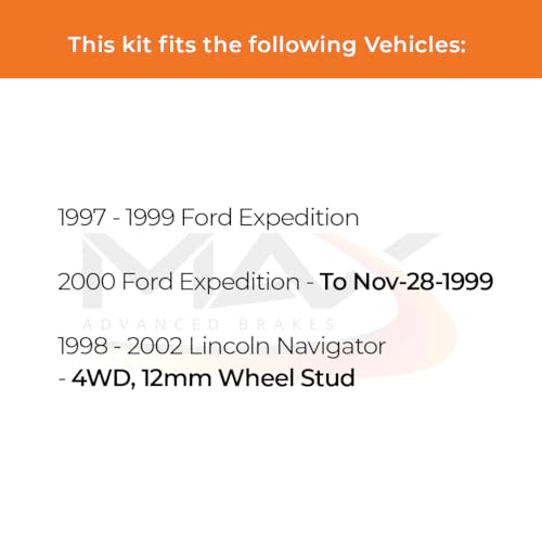 Image of Max Advanced Brakes Front & Rear Brake Kit For Ford Expedition