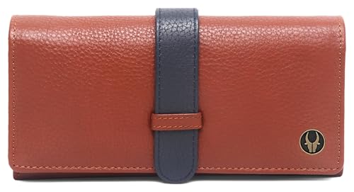 Image of WildHorn Women's Genuine Leather RFID Blocking Wallet | Tri-Fold High-Capacity Ladies Purse with Card Slots, Zipper Coin Pocket & Snap Closure | Ideal Gift for Women (Tan)