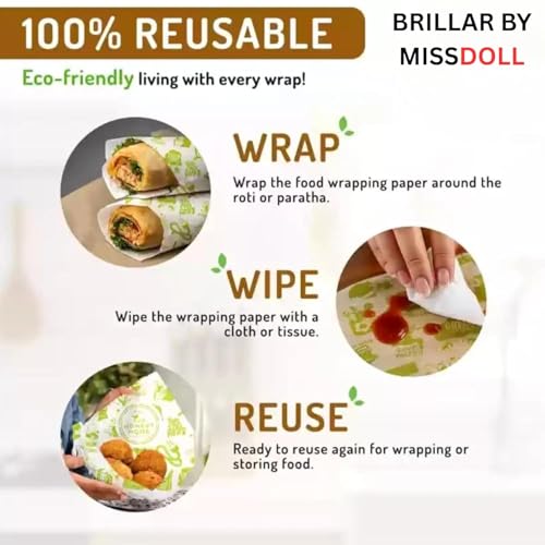 Image of Bunny Box Butter Paper Roll | Premium Non-Stick Food Wrapping & Parchment Paper | Re-Heatable, Eco-Friendly, Non-Bleached, Food Grade Wrap for Cooking, Baking, Packing & Serving (White, 20 Meter)