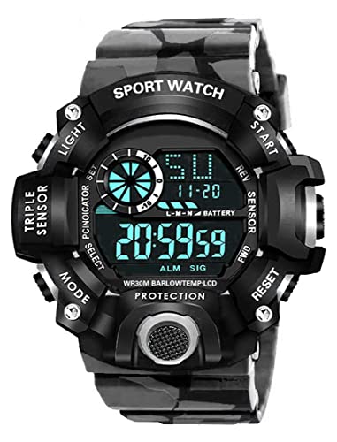 Acnos® Premium Brand - A Digital Watch Shockproof Multi-Functional Automatic White Color Army Strap Waterproof Digital Sports Watch for Men's Kids Watch for...