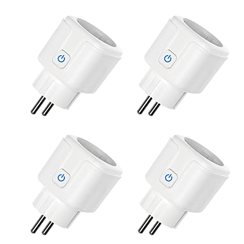 ZigBee Smart Steckdose 16A, 3680W Alexa Steckdose mit Fernbedienung/Sprachsteuerung, Intelligente Steckdose misst den Stromverbrauch, Steckdose Kompatibel mit Alexa&Google Home. Hub Required. 4 Pack