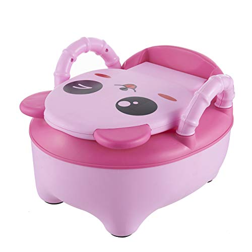 QIANGUANG® Bebé Niños Asiento del baño Niñito Entrenador Orinal Silla de entrenamiento (Nueva rosa)