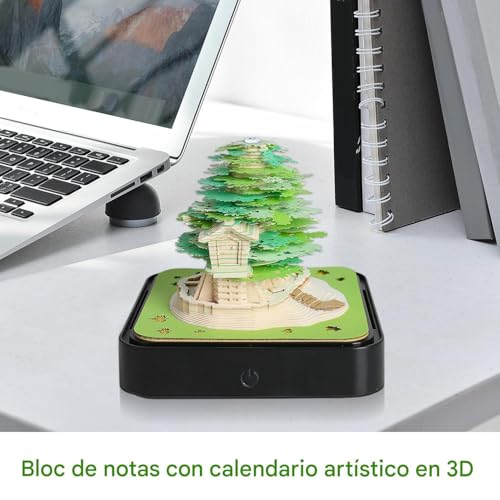Calendrier 3D papier sculpté déco pour bureau et maison