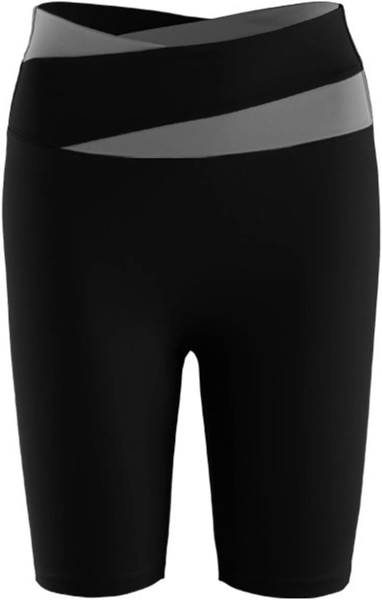 WODOW Clothes for Women Matching Yoga Five-point Pants Gym Exercise Breathable High Waist Leggings Outdoor Sports Fitness Shorts Women (Color : Hortel�, Size : L)