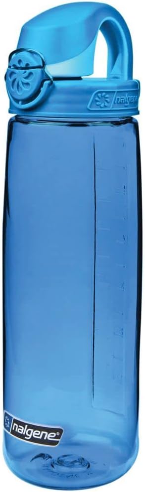 Sustain Tritan BPA-Free On The Fly Water Bottle Made with Material Derived from 50% Plastic Waste, 24 OZ, Slate Blue with Glacial