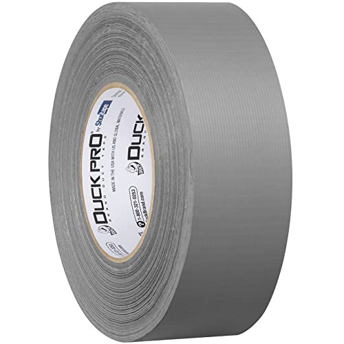 Image of Duck Pro by Shurtape Professional Grade, Co-Extruded Cloth Duct Tape for HVAC, Insulation and Housing Assembly, 48mm x 60yd, 10.0 mil, Silver, 1 Roll (105454)