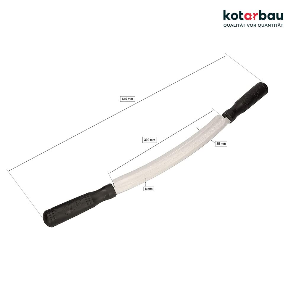 KOTARBAU Geschmiedetes Zugmesser 61cm gebogene Klinge 30cm Wagnermesser Ziehmesser für Holz