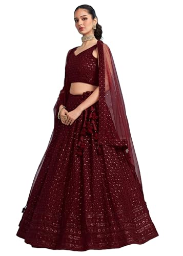 Lehenga brodé traditionnel en filet de créateur pour mariages