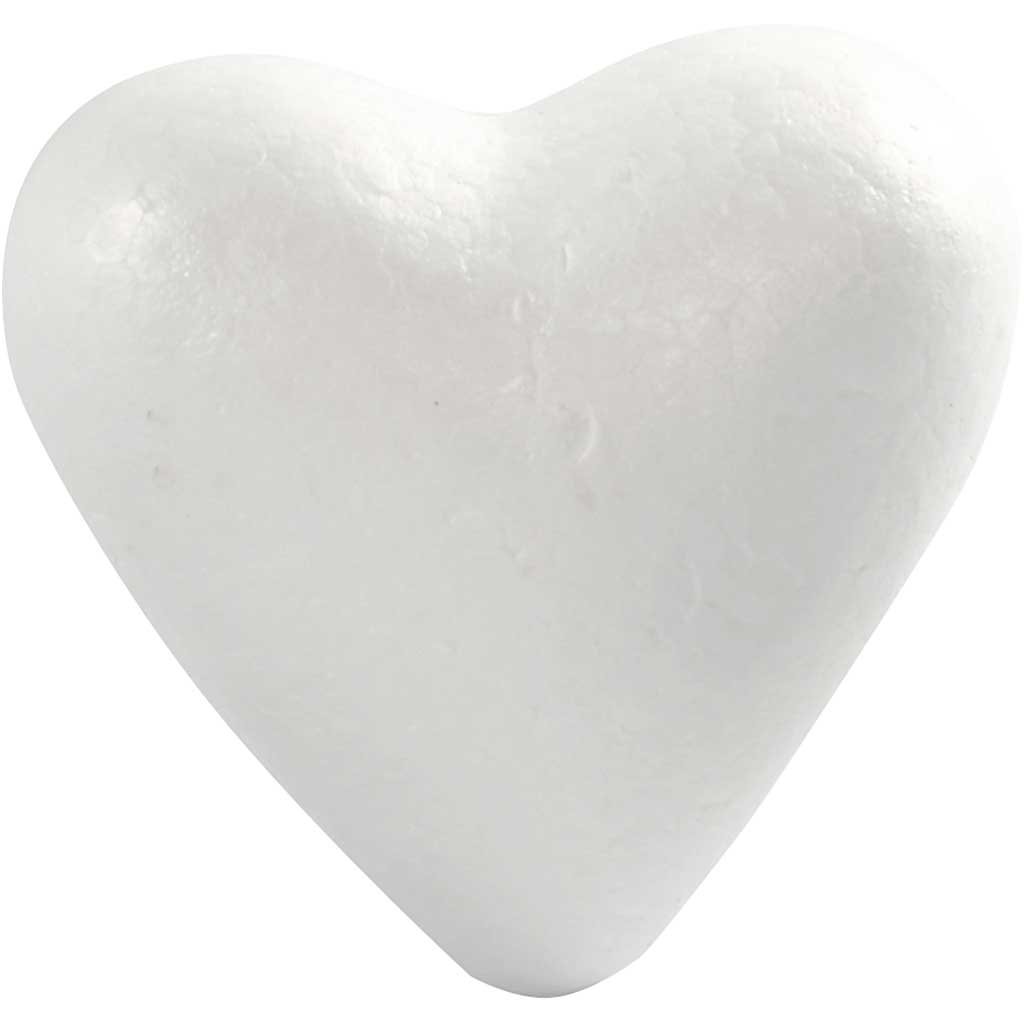 Creativ Polystyrene Hearts, 12 cm, 25 pc