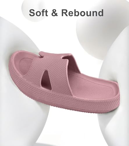 Image of Haifago Cloud Slides for Women and Men Cushion Recovery Pillow Sandals, Memory Foam House Shower Slippers for Woman Comfort Platform Non-Slip
