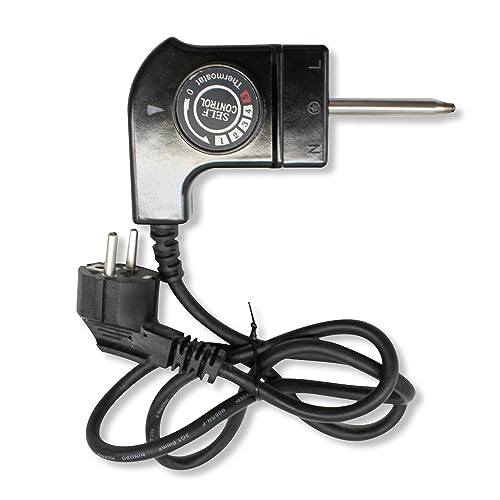 DOJA Barcelona | Cordon Thermostat Plancha | Pack 1 | Prise Plancha | 10A | Cable d'Alimentation Plancha Electrique 90 °C | Cordon Alimentation avec Thermostat | pour...