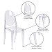 Flash Furniture Murray Indoor/Outdoor Ghost Accent and Dining Chairs, Stackable Transparent Restaurant Chairs, Set of 4, Transparent Crystal