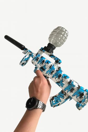 Image of Electric Gel Blaster Toy Gun with Rechargeable Battery, Gel Balls, Scope & Tactical Accessories - Outdoor Shooting Toy for Kids & Adults (The WAR P90-57 CM)