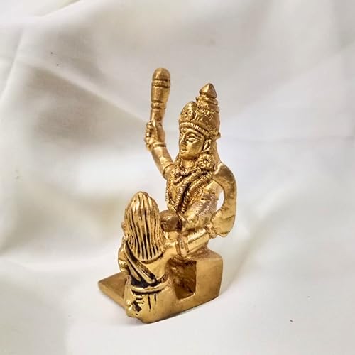 Figura de Diosa Hindú Maa Baglamukhi de Latón 3 pulgadas miniatura 7