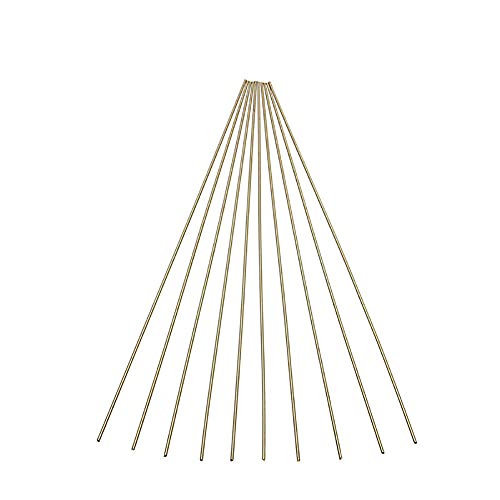 XMRISE Brass Rods Solid Bar Round Electrode Welding Sticks Wires Metal Raw Materials 500mm 10pc,Dia.0.032