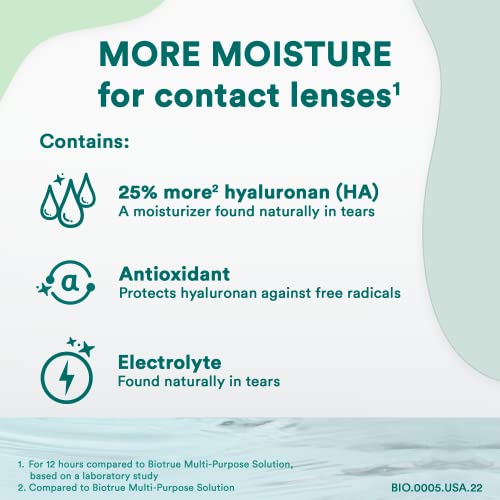 Biotrue Hydration Plus Contact Lens Solution, Multi-Purpose Solution For Soft Contact Lenses, Lens Case Included, 10 Fl Oz #TOP1