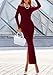 PRETTYGARDEN Womens Fall Sweater Dress 2026 Long Sleeve Off Shoulder Slit Maxi Bodycon Cocktail Party Dresses Spring Fashion (Wine Red,Large)