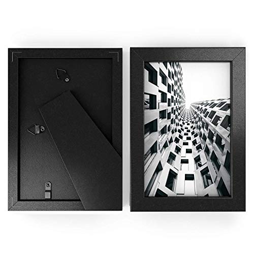 ARTEZA Bilderrahmen Set 10x15 cm, 20er-Pack Holzbilderrahmen in Schwarz mit Glasscheibe im Hoch- und Querformat… – Bild 7