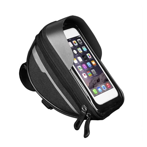 Sacoche de vélo étanche guidon et support téléphone portable écran tactile bleu