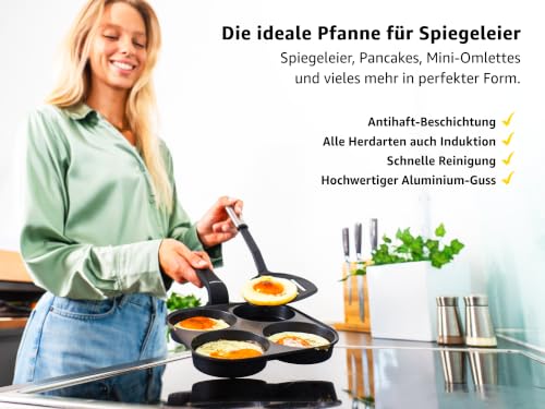 Foto von endusor Spiegeleipfanne induktionsgeeignet (21cm) mit Deckel