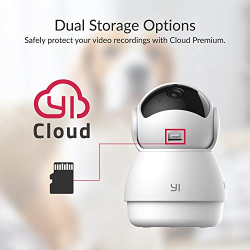 Yi 2Pc Pan-Tilt Dome Security Camera, 360 Degree 2.4G Smart Indoor Pet Dog Cat Cam With Night Vision, 2-Way Audio, Motion Detection, Phone App, Compatible With Alexa And Google Assistant #TOP3