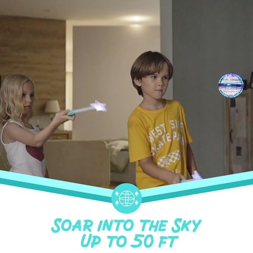 Image of ATHLERIA Blue Flying Orb Ball with Wand,Cosmic Globe Hover Boomerang Mini Drones for Kids,Cool Gadgets Christmas Birthday Gifts Toys for Boy Girl Teens 6 7 8 9 10+ Year Old