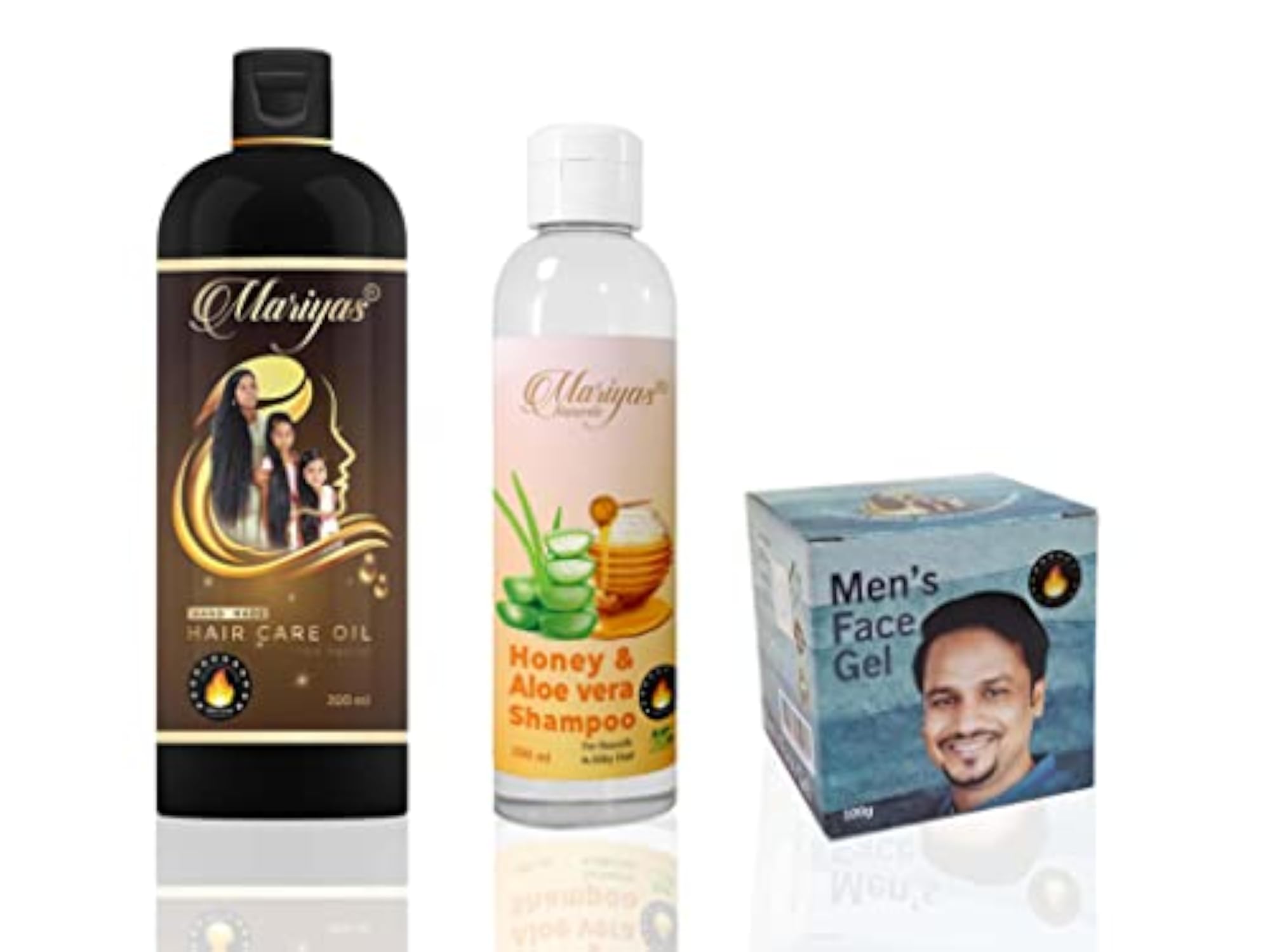 Men's Face Gel & Shampoo Combo with Honey & Aloe Vera