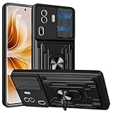 KZIOACSH Coque OPPO Reno 11 Pro 5G,Couvercle de caméra à glissière+360°degrés Béquille à Bague de Rotation avec Carte Fente Anneau Renforcée Rigide PC et TPU Silicone Bumper Housse Antichoc,Noir KZIOACSH Coque OPPO Reno 11 Pro 5G,Couvercle de caméra à glissière+360°degrés Béquille à Bague de Rotation avec Carte Fente Anneau Renforcée Rigide PC et TPU Silicone Bumper Housse Antichoc,Noir