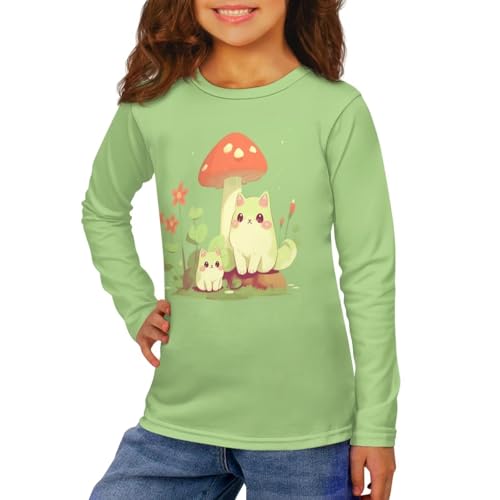 Image of Kids Long Sleeve Shirts for Girls 3-16 Year Old Cute Clothes for Teen Girls Casual Workout Tops
