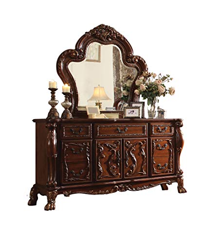 ACME Dresden 4-Piece Bed Set, Cherry Oak Finish